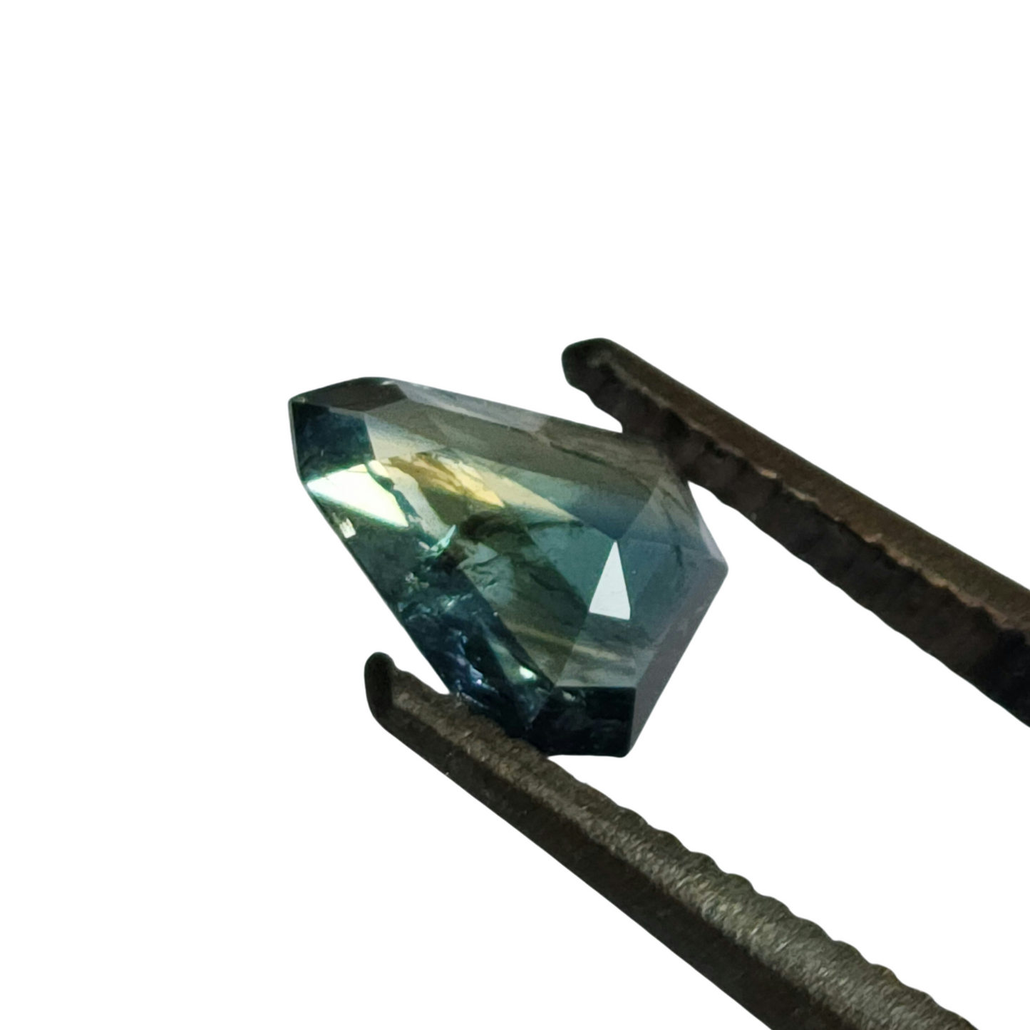 Color Changing Blue Green Sapphire Fancy Geo Cut