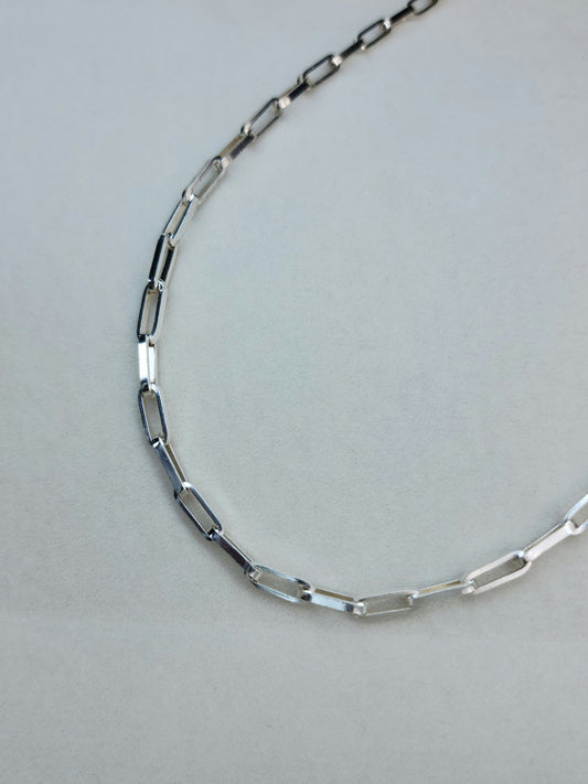 Thick Chain, Sterling Silver Handmade Paperclip Chain