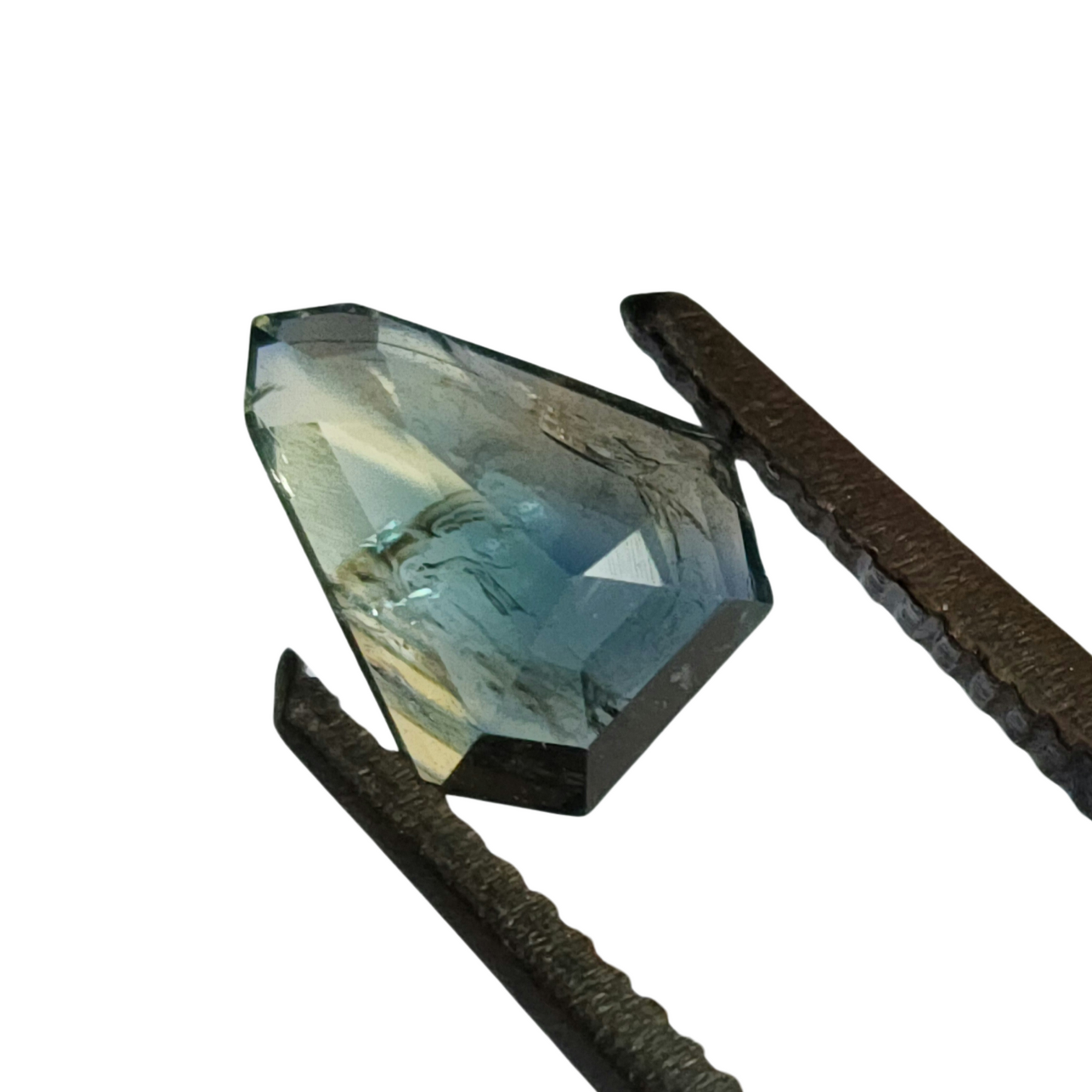 Color Changing Blue Green Sapphire Fancy Geo Cut
