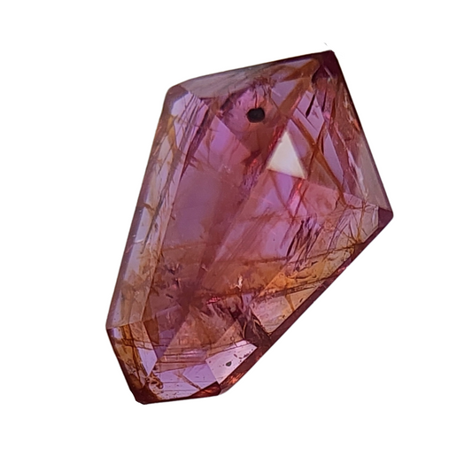 Pink & Orange Sapphire Gold Rutile Inclusions