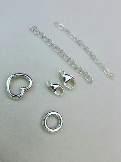 Thin Paperclip Chain, Sterling Silver, Handmade Chain