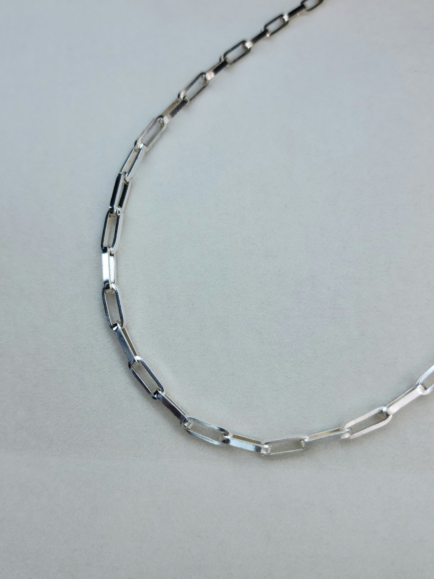 Thick Chain, Sterling Silver Handmade Paperclip Chain