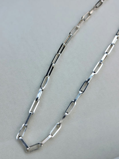 Thick Chain, Sterling Silver Handmade Paperclip Chain