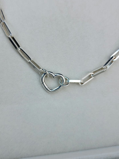 Thick Chain, Sterling Silver Handmade Paperclip Chain