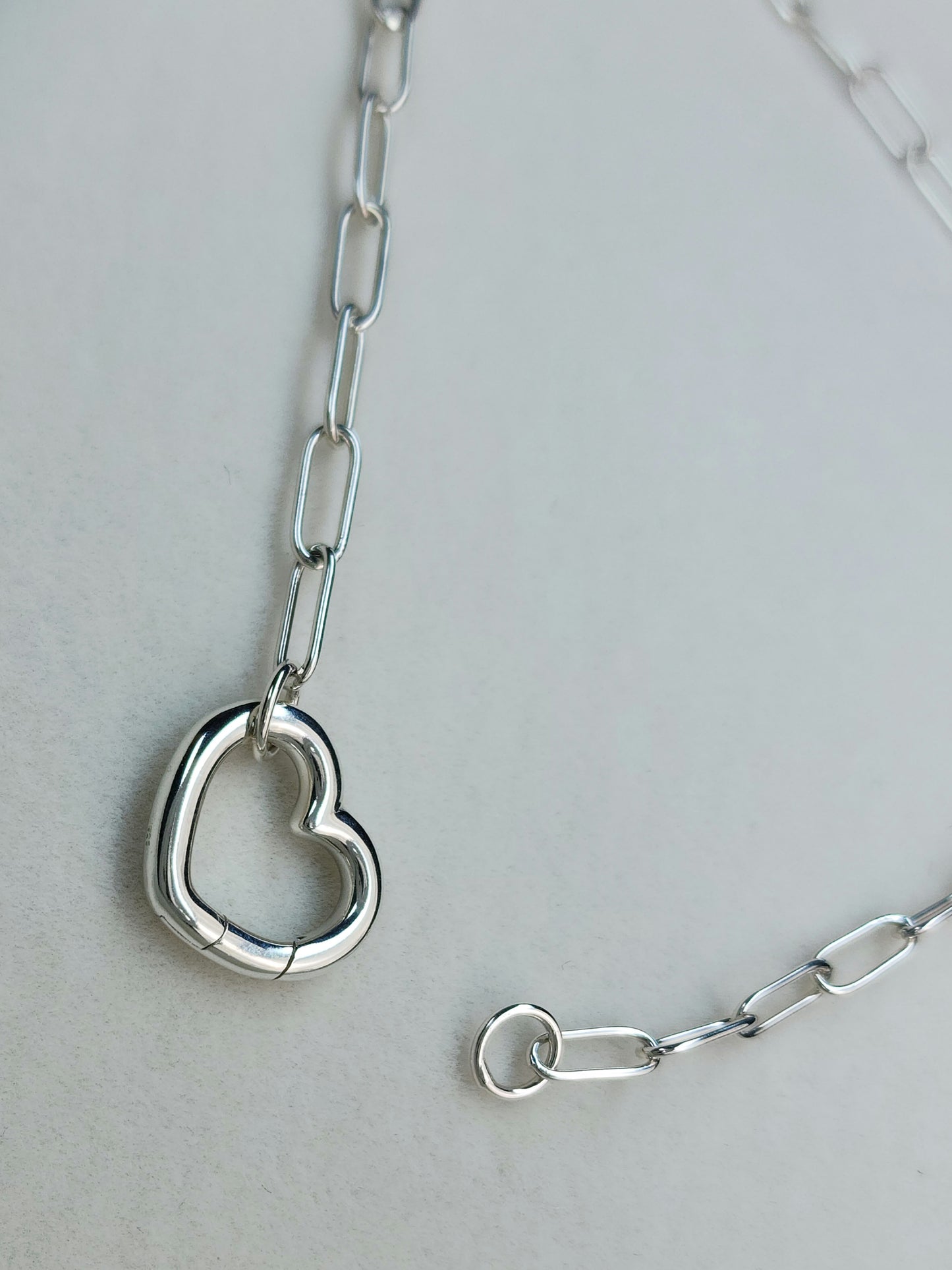 Thin Paperclip Chain, Sterling Silver, Handmade Chain