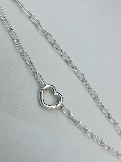 Thin Paperclip Chain, Sterling Silver, Handmade Chain