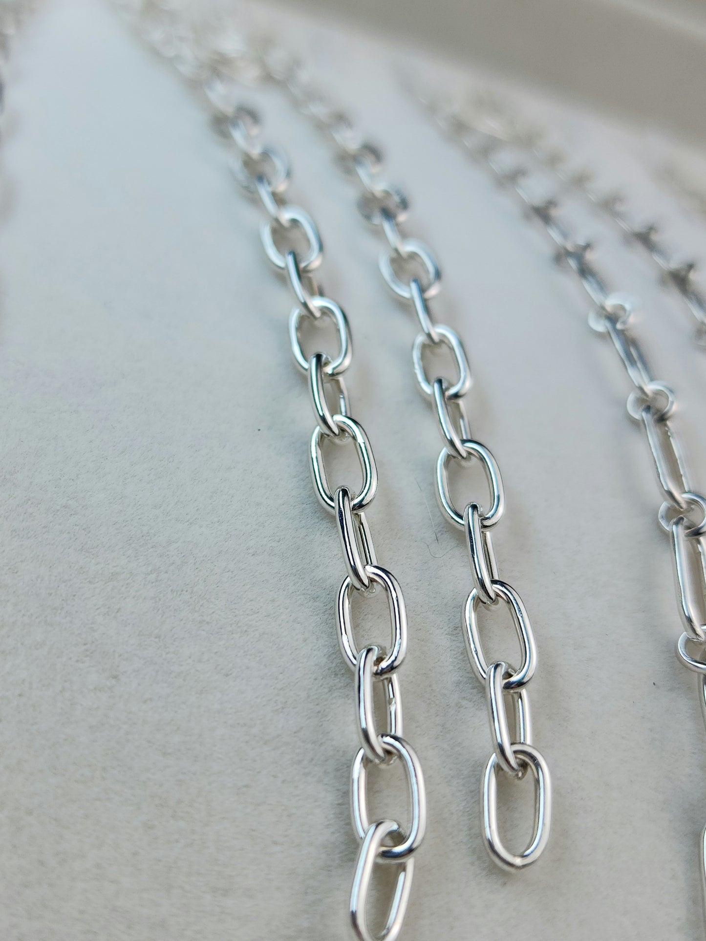 Sterling Silver Paperclip Chain, Handmade Original Style