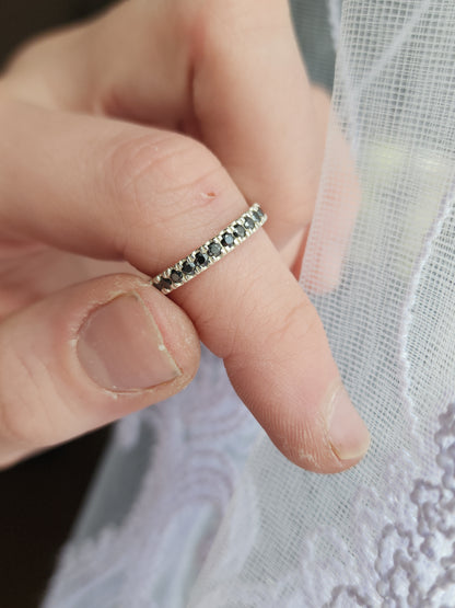 Signature Pave: Black Moissanite MTO