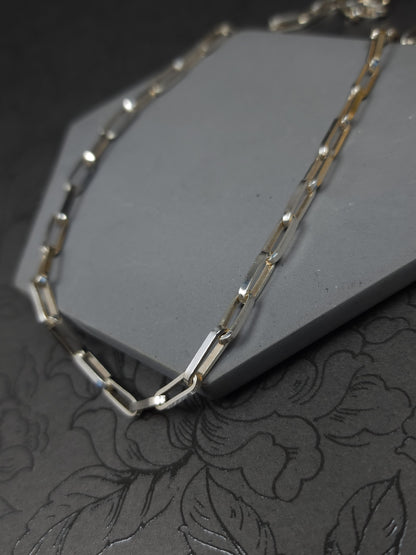 Thick Chain, Sterling Silver Handmade Paperclip Chain