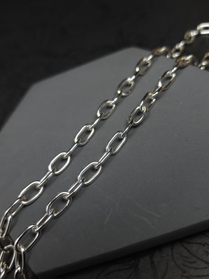 Sterling Silver Paperclip Chain, Handmade Original Style