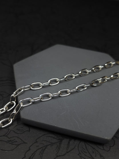 Sterling Silver Paperclip Chain, Handmade Original Style