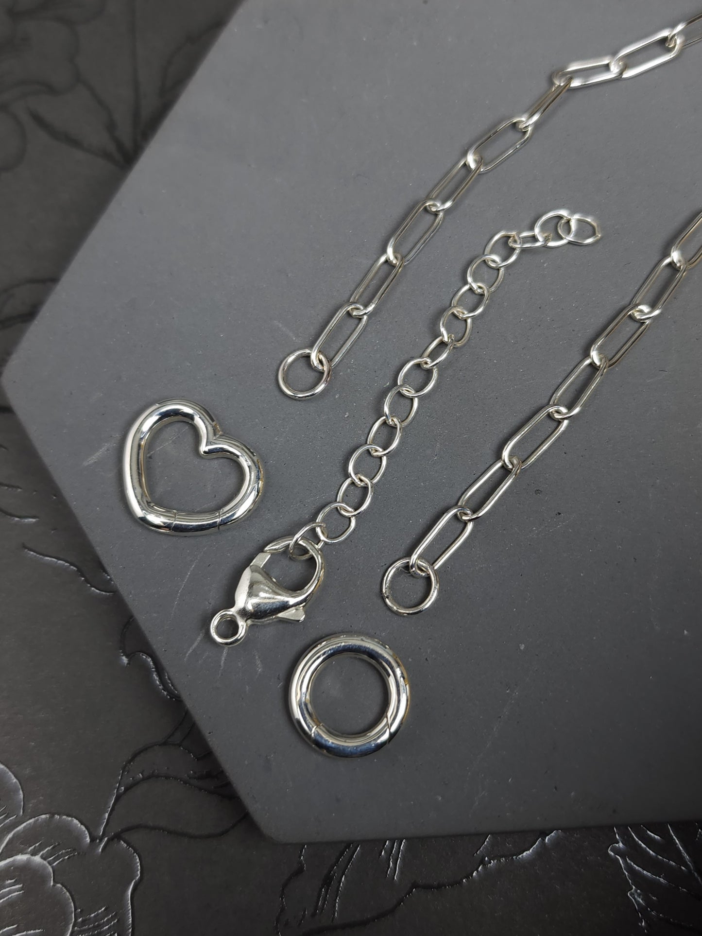 Thin Paperclip Chain, Sterling Silver, Handmade Chain