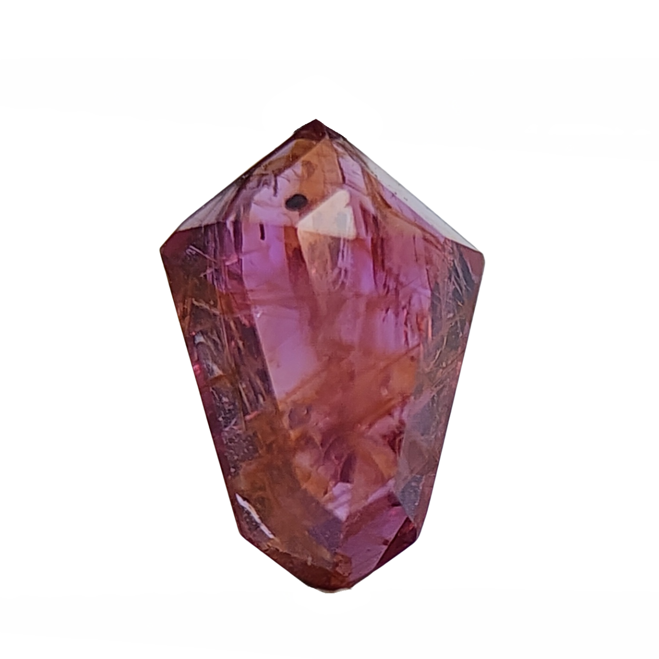 Pink & Orange Sapphire Gold Rutile Inclusions