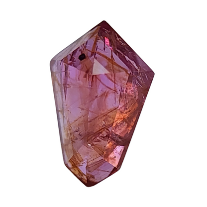 Pink & Orange Sapphire Gold Rutile Inclusions